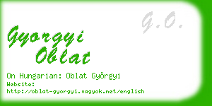 gyorgyi oblat business card